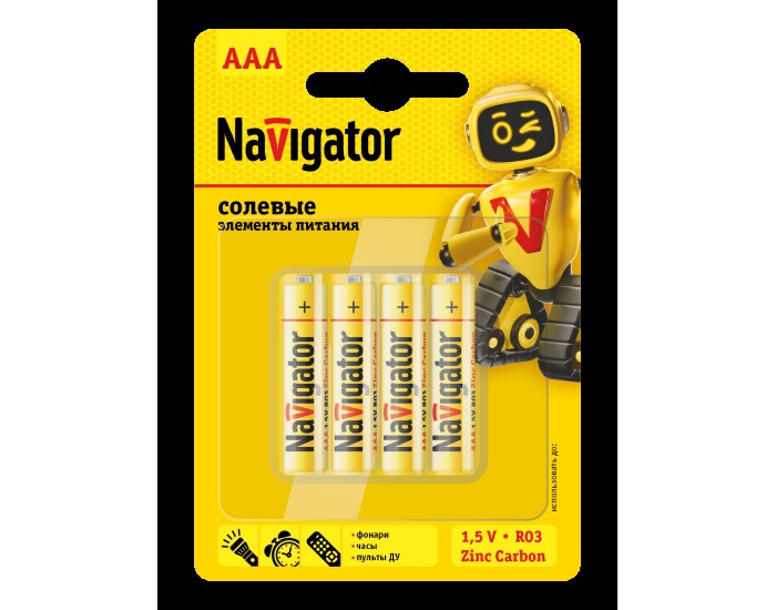 Элемент питания Navigator 94 767 NBT-NS-R03-BP4