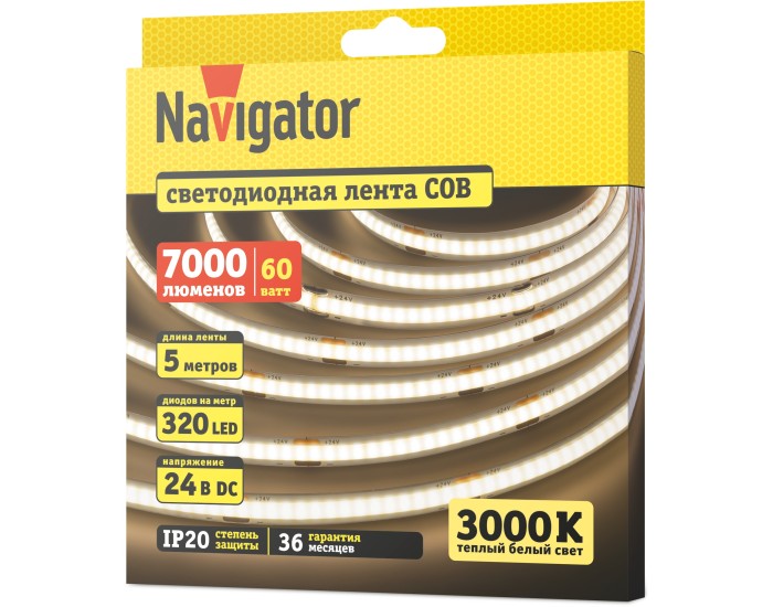 СД Лента Navigator 95 317 NLS-СОВWW320-12-IP20-24V 5м