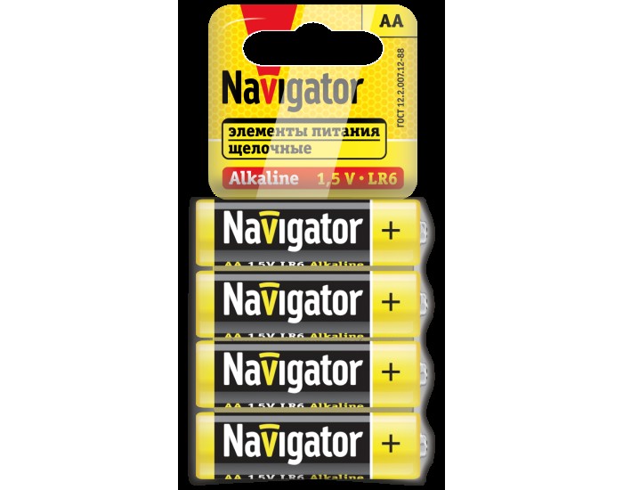 Элемент питания Navigator 95 457 NBT-02 (АА LR6 спайка 4 шт)