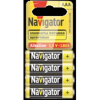 Элемент питания Navigator 95 458 NBT-03 (AAA LR03 спайка 4 шт)
