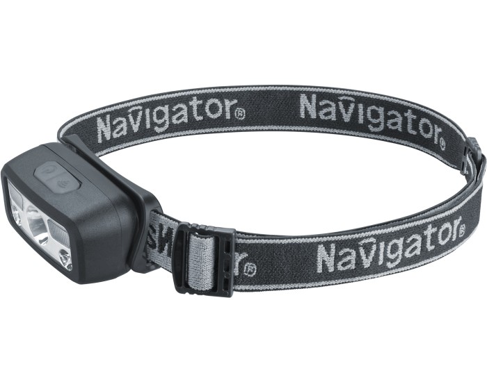 Фонарь Navigator 95 561 NPT-H45-ACCU налоб 1LEDx3Вт+4SMDб,+2SMDкр,5реж,Li-ion0.4