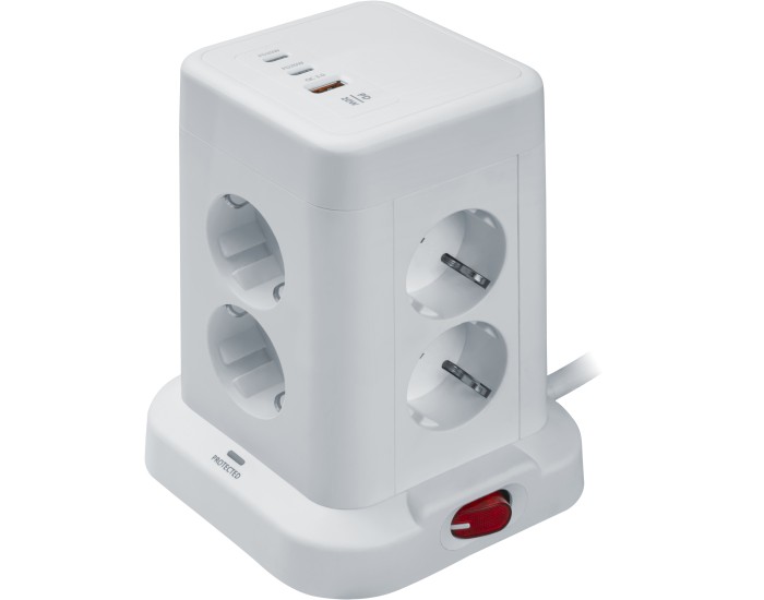 Сетевой фильтр Navigator 95 684 NSP-USB-08-180-ESC-3x1-PD20W