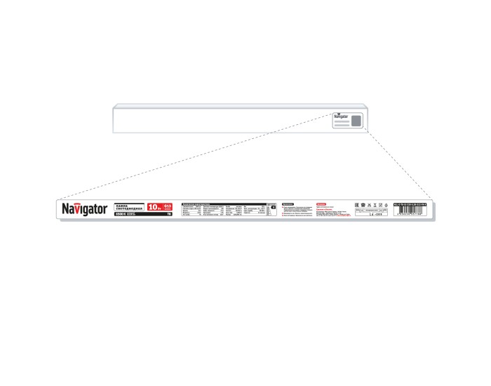 Лампа Navigator 95 778 NLL-G-T8-10-230-6.5K-G13-FR-R
